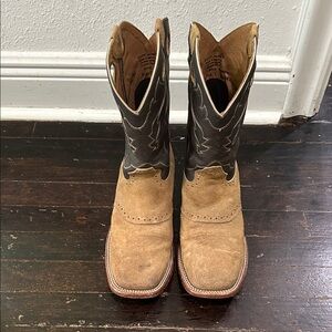 Tan and Black Cowboy Boots